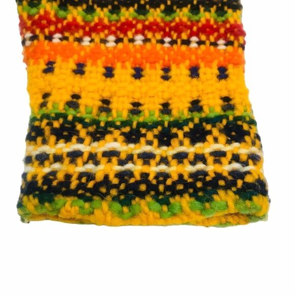 Vintage Ecuador Cardigan 100% Wool Button Up Sweater Jacket Size L Handmade Y2K - Picture 7 of 15